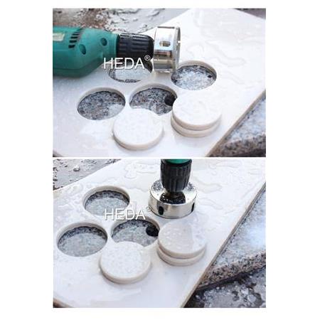 Mermer Granit Fayans Cam Yuvarlak Delme 3lü (48- 50-55mm) Matkap Uyumlu Elmaslı Boru Tipi Panc