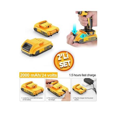 Şarjlı Matkap Için Yedek Batarya 24v 21v 18v 16.8v 14v 12 Volt Şarjlı Makine Aküsü Üniversal Pil