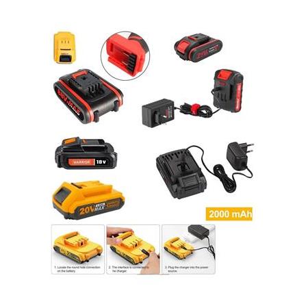 Şarjlı Matkap Için Şarj Adaptörü 24v 20v 18v 16.8v 14v Ve 12 Volt Li-on Pil Şarj Üniversal