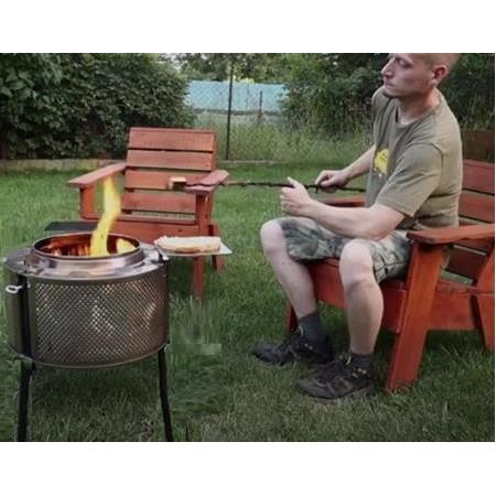Sokak Sobası Mangal Dış Mekan Bahçe Sobası Ateş çukuru Krom Kazan Soba Barbekü Sobası