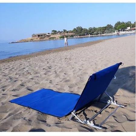 Depolife Pratik Katlanır Çantalı Yastıkl Baş Ayarlı Şezlong Omuz Askılı Plaj Çim Piknik için ideal