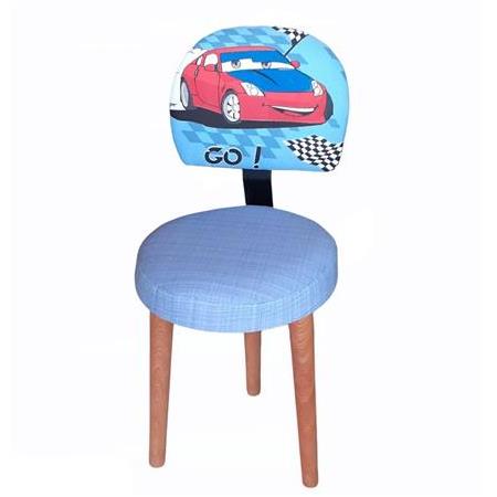 Çocuk odası Mavi Araba Desenli Oturma Koltuğu Ders Çalışma oyun Faliyet Sandalyesi Ahşap Gürgen aya