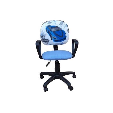 Çocuk Oyun Faaliyet Ofis Sandalyesi Koltuğu Mavi Arabalı