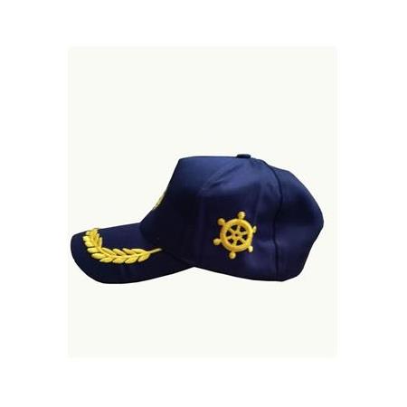 Unisex Lacivert Nakışlı Şapka