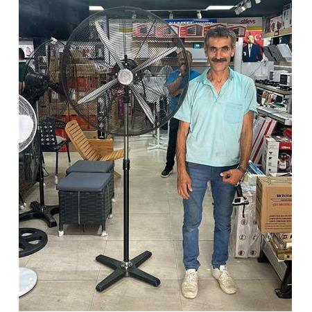 Sanayi Tipi Vantilatör Battal boy Metal Ayaklı Pervane 75cm Açık hava cafe restoran hava vantilatörü