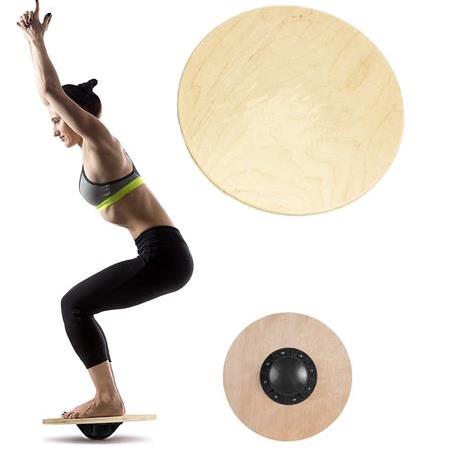 Oval Denge Tahtası Balance Board Yoga Spor Egzersiz Fitnes Platformu 48cm Yuvarlak Kontraplak