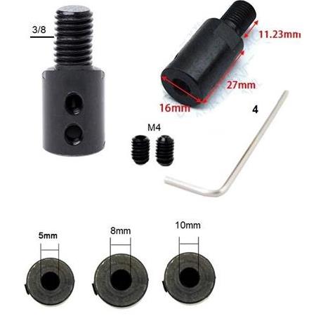 3/8mm Kaplin somun vida seti Okul Proje Ödev Hobi uygulama Motor Mandren için 5mm-8mm-10mm 3lü