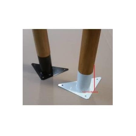 Metal Destekli Gürgen Konik Ahşap ayak Pabuç 15 derece eğimli Masa Sehpa etejer konsol Ayağı