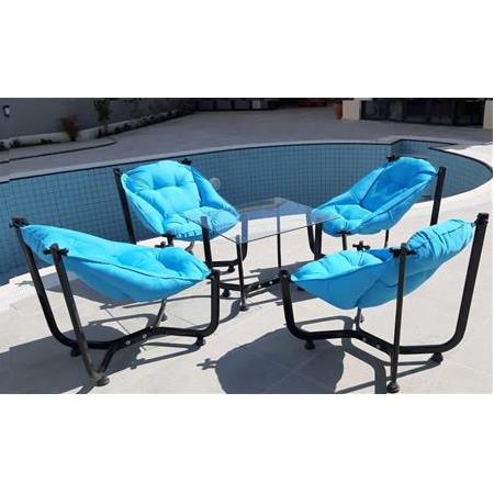 Dinlenme koltuğu Relax Rahat Cafe Bahçe Çim Koltuk Puf Ortopedik Elit Kafe Sandalyesi Metal Puf