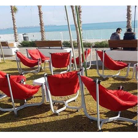 Dinlenme koltuğu Relax Rahat Cafe Bahçe Çim Koltuk Puf Ortopedik Elit Kafe Sandalyesi Metal Puf