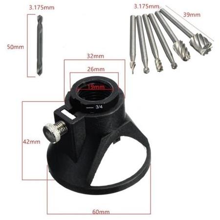 Dremel ve Benzeri Mini avuç Taşlama için Dik Delme ve Matkap ucu Ahşap Metal beşli Freze Uç seti