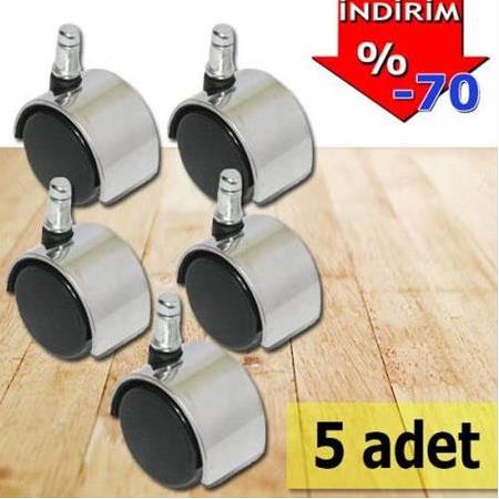 Koltuk Ayağı Sandalye Tekerleği Ofis Koltuğu Tekerleği 5 Ad Krom alaşımlı sekmnlı lux tekerlek