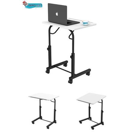 Eğim Yükseklik Ayarlı Laptop Sehpası Kahvaltı Ders Çalışma Bilgisayar Masası Metal Ayak Tekerlekli