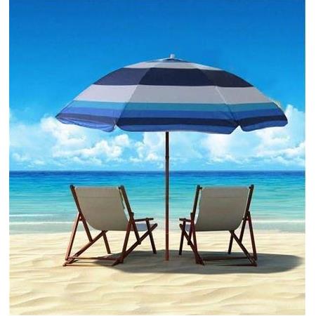 180cm Plaj Deniz Bahçe Balkon Piknik Kamp Güneş Şemsiyesi katlanır Mavi beyaz