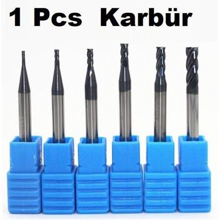 Dremel Benzeri Kalıpçı Taşlama cnc Karbür Uç Seti Yoğun Çelik Tungsten 1.6mm uç ve 3.2 Çap Mil çapı