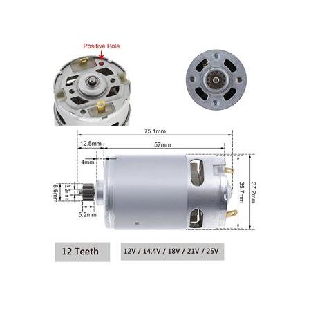 şarjlı Matkap motoru RS550 DC Motor 12V mikro Motor Akülü Matkap motoru 12 diş çarklı
